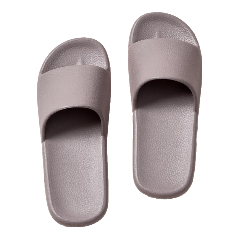 JD Original [Antibacterial Textured Slippers] EVA Soft Elastic Home Non-Slip Bathroom New Style Slippers for Women, Lavender Purple, Size 39-40