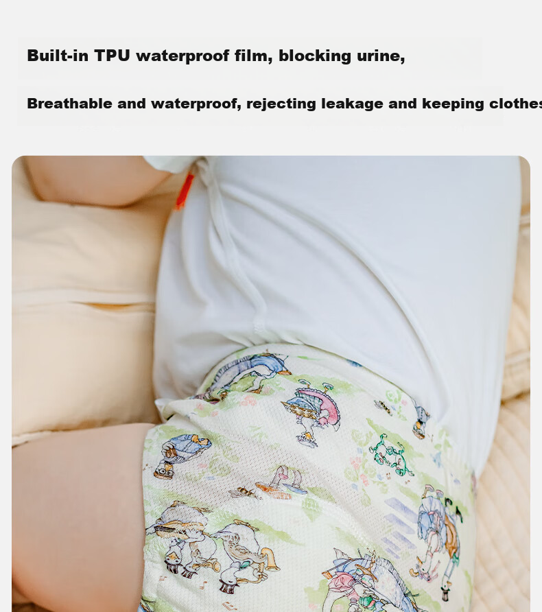 EMXEE Potty Training Pants Unisex Baby Washable Diaper Pants Children's Underwear Toilet Training Bamboo Panda Size 90 13