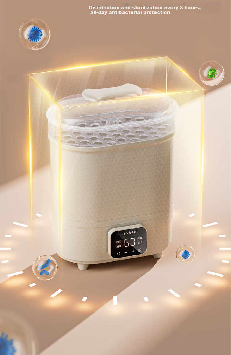 Iicobear Baby Sterilizer Cabinet with Drying Function, Multi-Functional Steam Integrated Sterilizer for Baby Bottles And Other Items 7