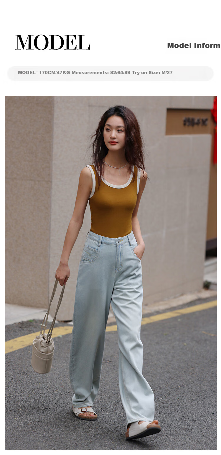 Dme High-Waisted Flared Jeans, Summer Loose-Fitting Slimming Lantern-Shaped Harem Jeans for Wome 8