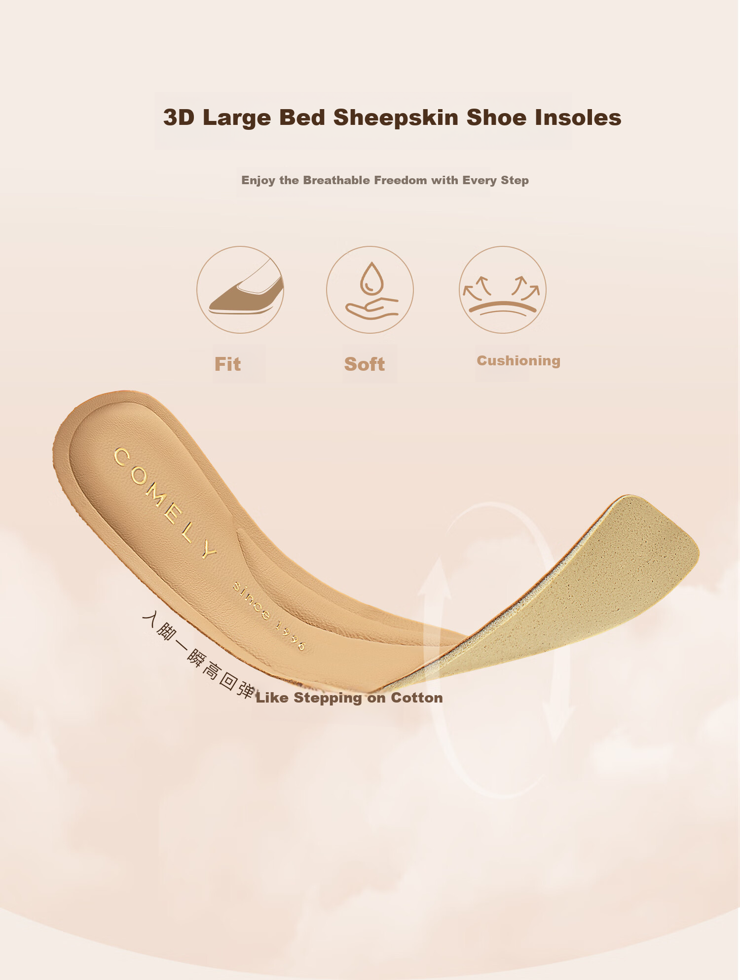 COMELY Lambskin High Heels for Women, Spring And Summer New Style, Pointed Toe Professional Shoes, Thin High Heels, Shallow Mouth Pumps, Beige, Size 38 4