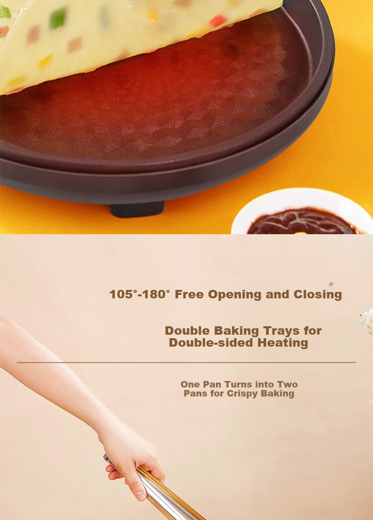 SUPOR Electric Griddle, Home Pancake Maker, Crepe Pan, Grill And Flatbread Machine, 26mm Deep, Breakfast Machine, Antibacterial Baking Tray, JJ30AQ648 11