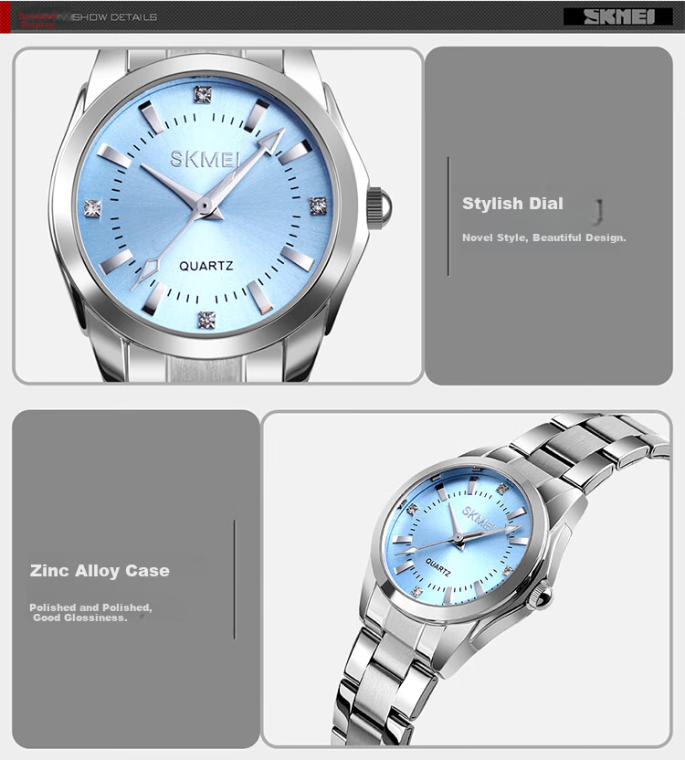Skmei Fashionable, Unique, Light Luxury High-End Calendar National Watch Quartz Wristwatch Mechanical Style Women's Birthday Gift 7070 7