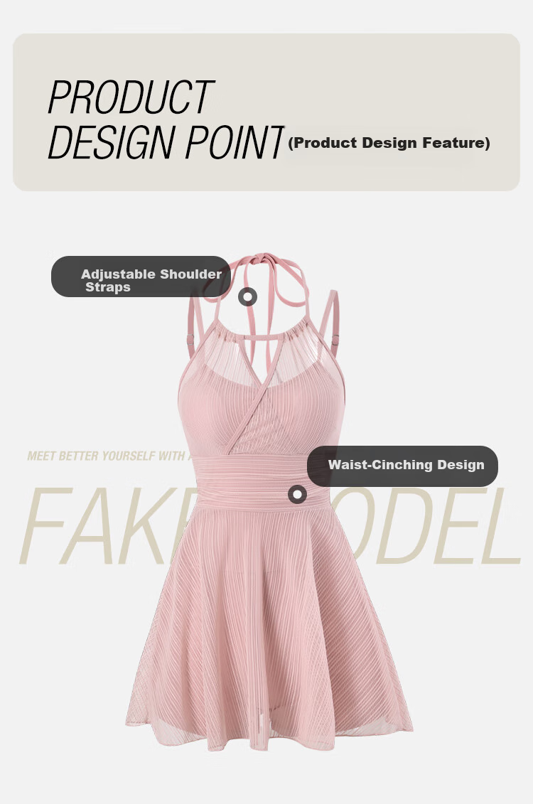 Yimeishan One-Piece Swimsuit for Women, Elegant Plus Size Beach Vacation Dress, Flattering for Curvy Figures, 2026 New Style for Small Chests, Suitable for Hot Springs 6