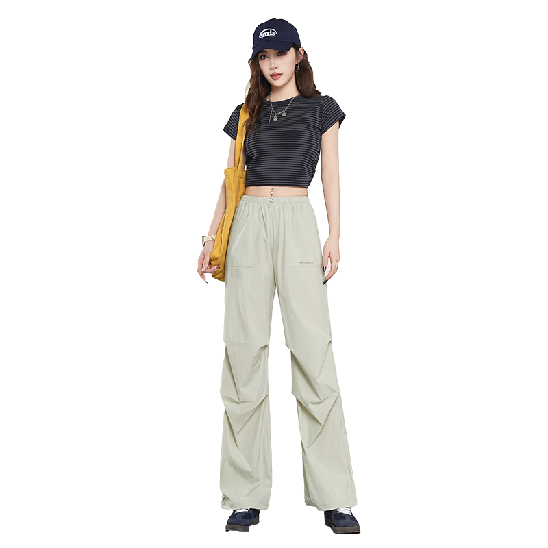 BOPRUIEY Women's Work Pants 2025 Summer Thin Convertible Narrow Leg Sports Hiking Casual Straight Leg Paratrooper Pants
