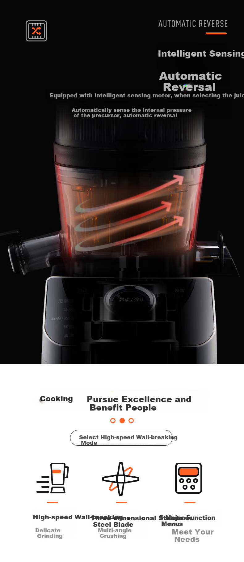 HUROM Blender And Juicer Two-In Korean Imported Multifunctional Blender Food Processor Soy Milk Maker Juicer M100-SBIA05 10