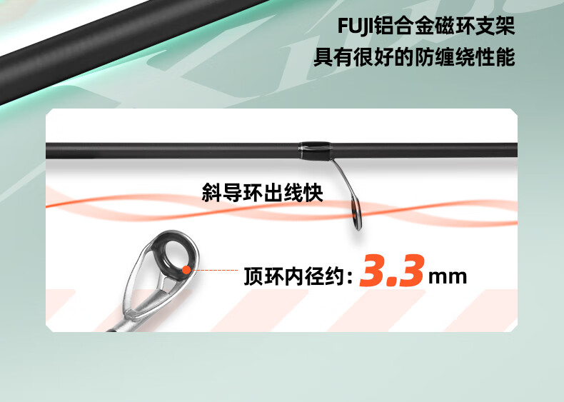 GW GW GW Fishing Rod Evening Mist Lure Rod Straight Handle Black Bass and Qiaozui M Action Lure Fishing Rod 1.8m 3