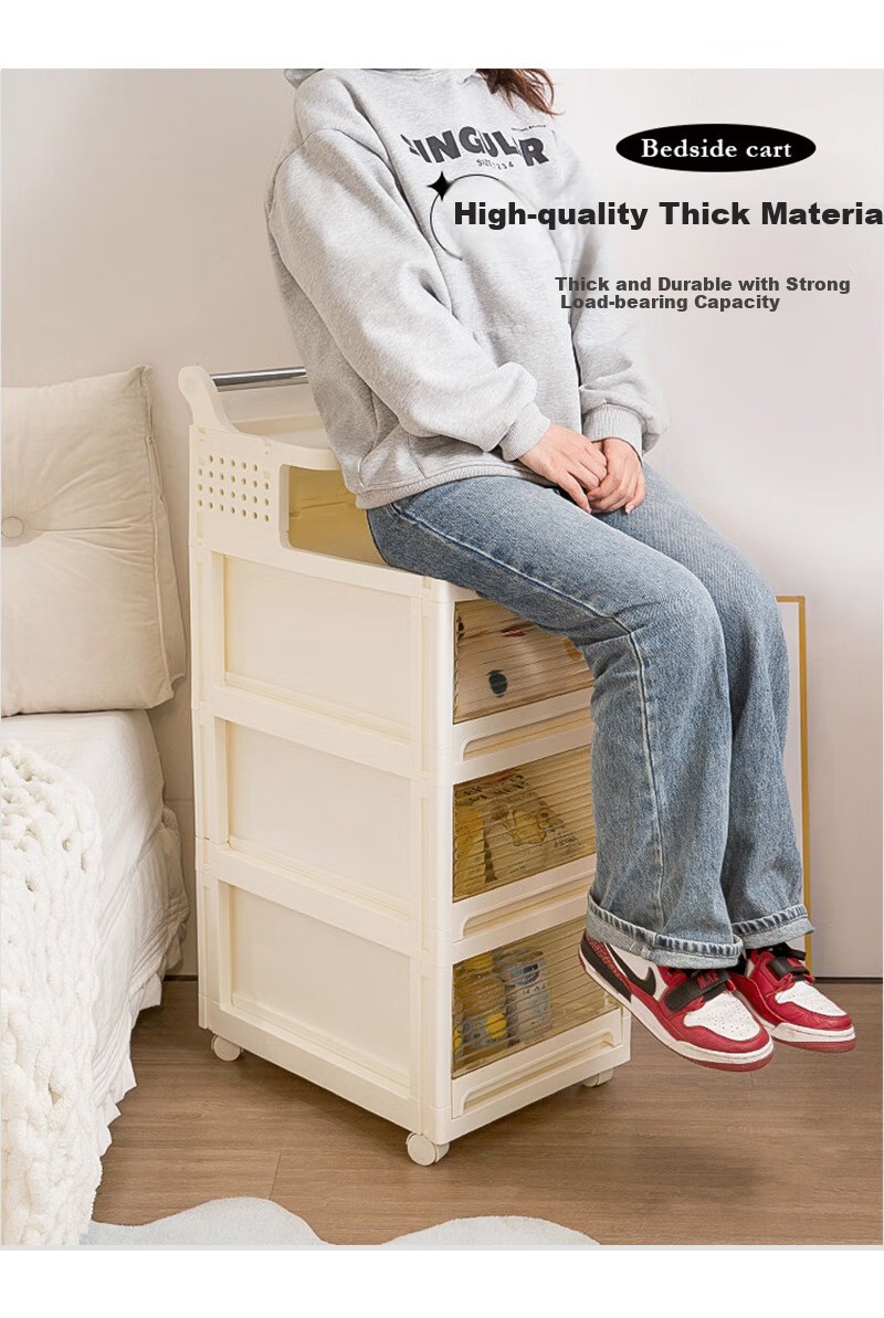 XIAOJIANGCAI Storage Cabinet, Mobile Cart with Drawers, Multi-Layer Organizer for Home Use, Snacks, Toys And Miscellaneous Items, Medium-Sized Six-Tier Storage Cabinet 6