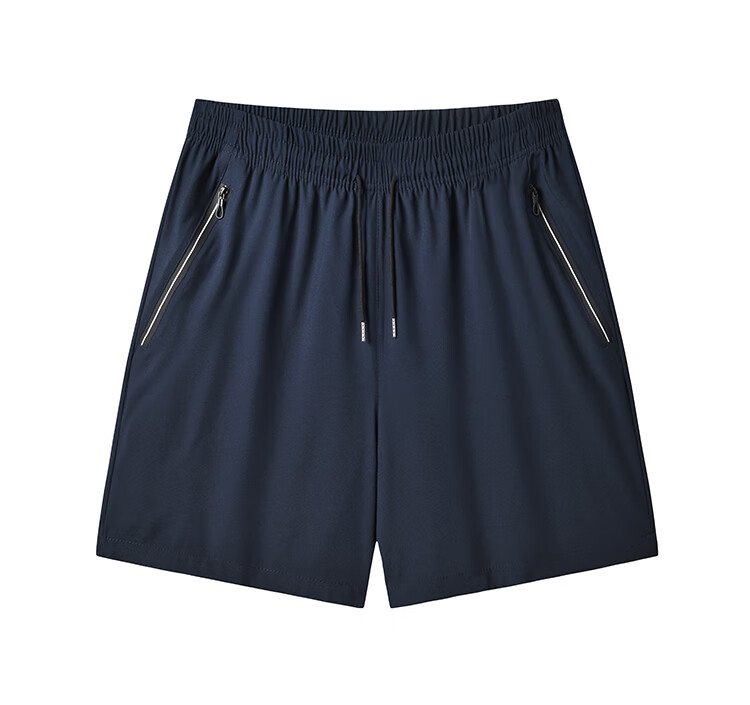 GENIOLAMODE Men's New Ice Silk Thin Breathable Loose Casual Drawstring Versatile Five-Point Shorts 2