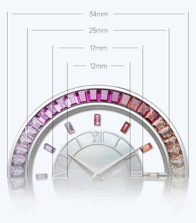 CIGA Design Moissanite Artistic Luxury Women's Watch Gift for Girlfriend 8