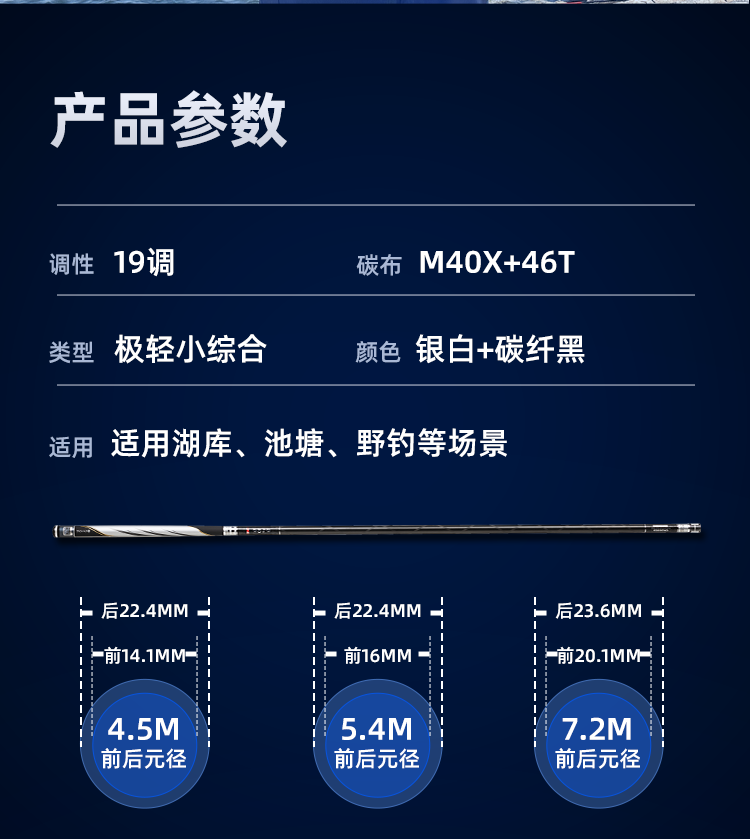 Kobayakawa Japanese Imported Carbon Fishing Rod Ultra-Light Super Hard Hand Rod Carp Fishing Rod Top Ten Comprehensive 12