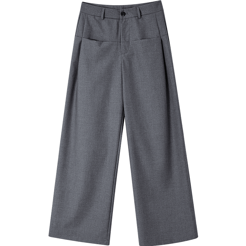Dme [Career Immersion] Spring And Autumn Mid-Rise Straight-Leg Women's Pants TR Long Trousers Patchwork Striped Suit Pants Casual Pants