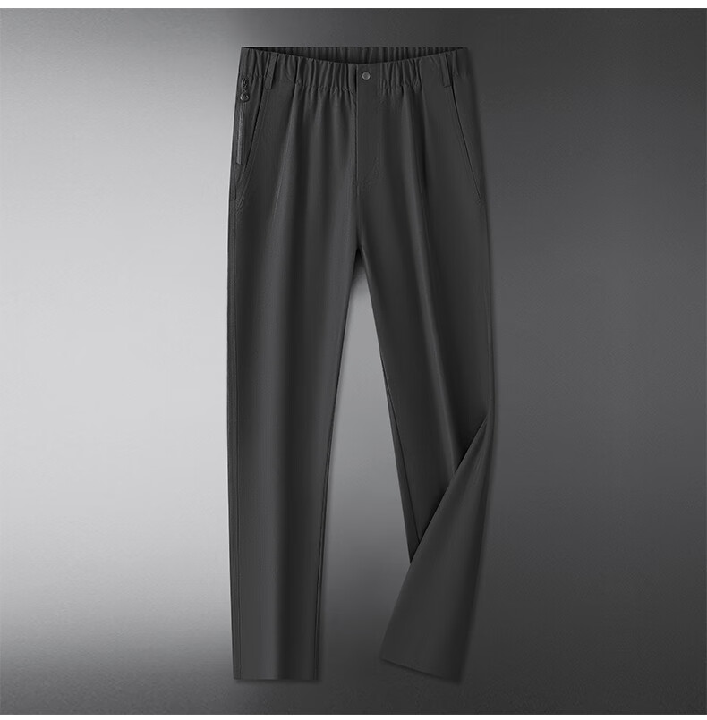 Ayoupang Summer Large Size Elastic Waist Dress Pants, Loose Elastic Business Thin Casual Trousers, Plus Size Cargo Long Pants 18