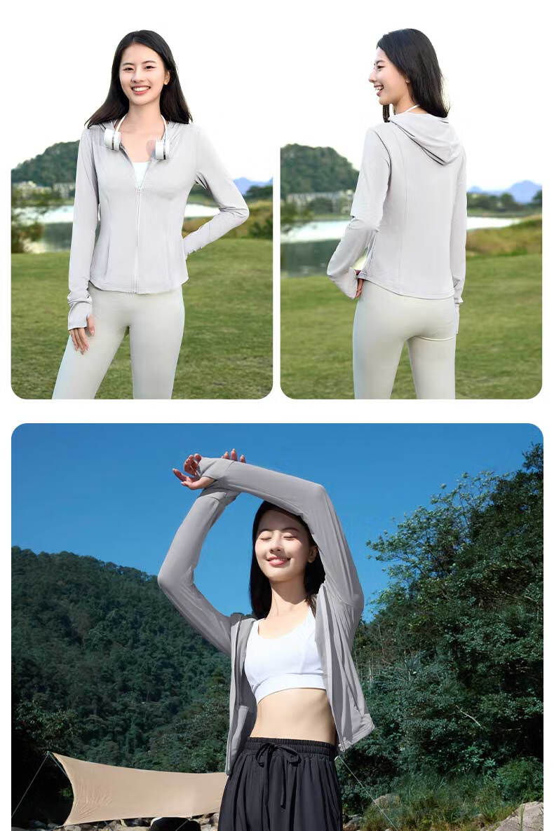 Warrior UPF50+ Slim-Fit Hooded Sun Protection Jacket for Women, Summer 2026 Style, UV-Resistant, Cool Ice-Feel Sun Protection Coat 8