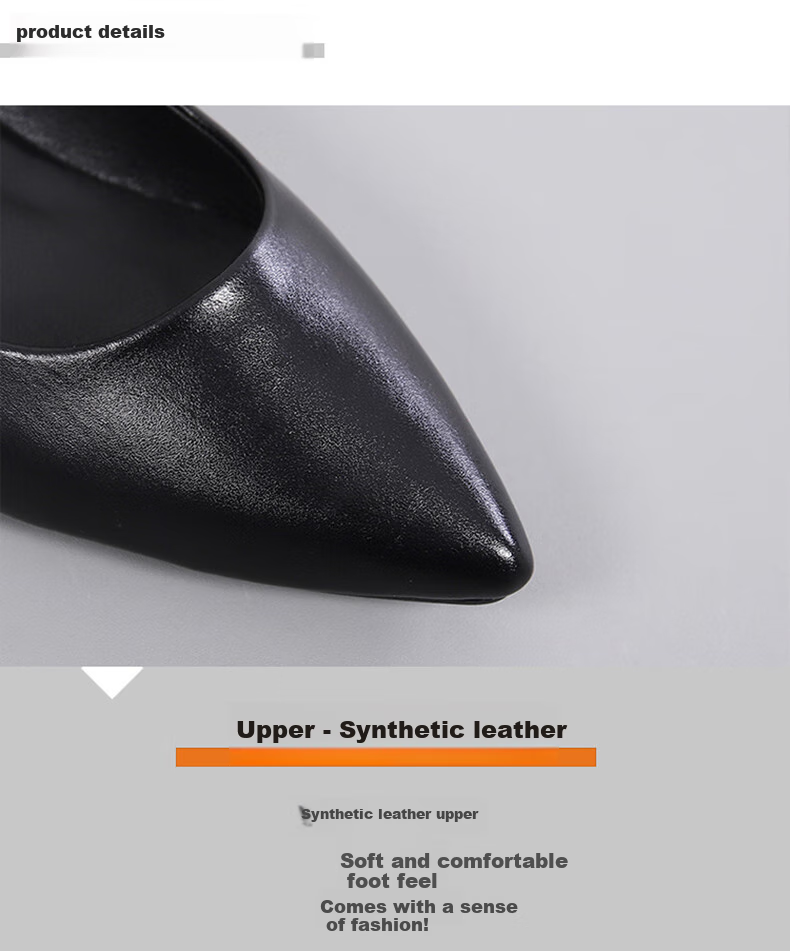 CARTELO Women's Leather Shoes, Pointed Toe Work Shoes, Low Heel Commuter Flats, KDO-A335 Black, Size 41 4