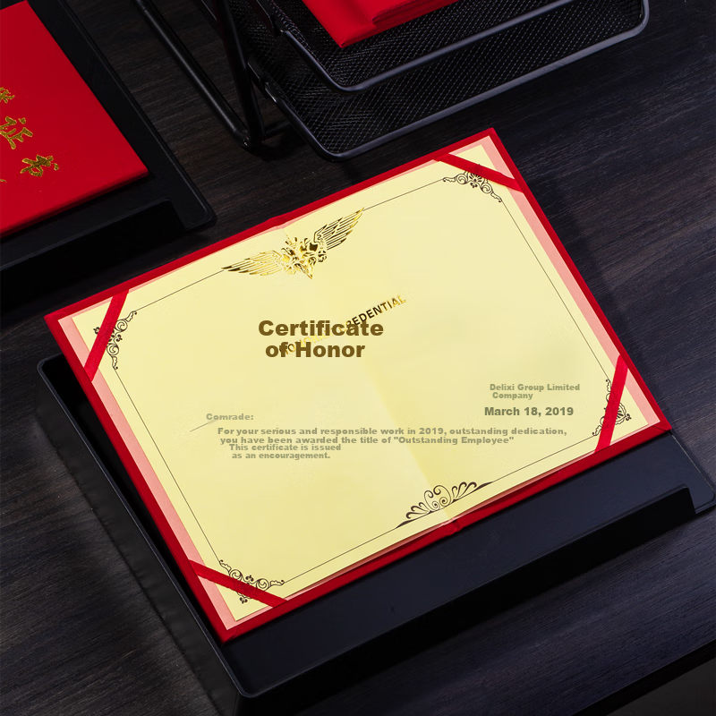 Deli 10 Sets of 12K Velvet Honor Certificates And Awards, Suitable for Annual Meetings, Award Ceremonies, And Recognition Events, 50705 with 11 Inner Pages Included