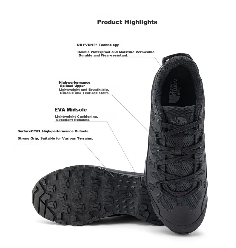The North Face Hiking Shoes for Men, with Good Grip And Wear-Resistant Outdoor Sports Climbing Shoes, 46CJ Upgraded Version 8191 KX7 7H/40 2