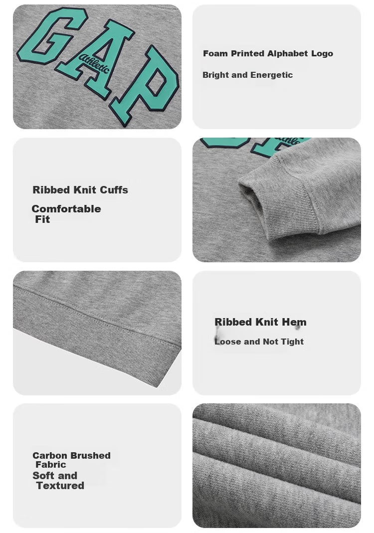 GAP [Same Style for Older And Younger Kids] Boys And Girls Spring Logo Contrast Color Long-Sleeve Sweatshirt 687330 15