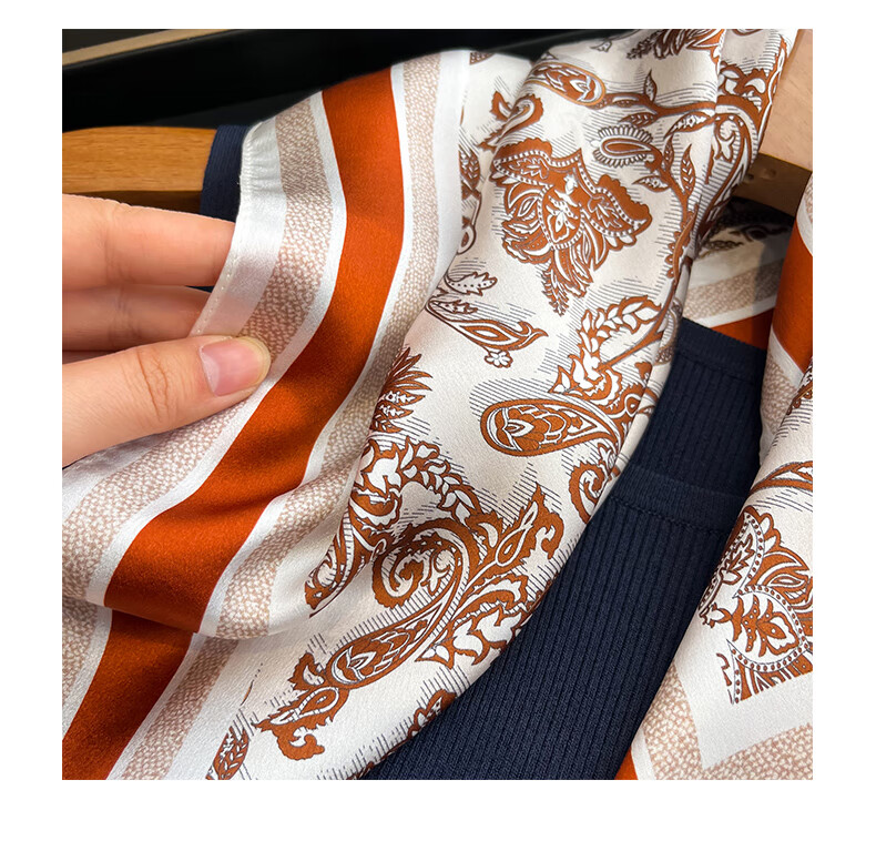 Hangsilk Road Mulberry Silk Small Square Scarf Genuine Silk Scarf Inner Wear Scarf Birthday Gift for Mom High-End Holiday Gift for Women Pink Yellow 10