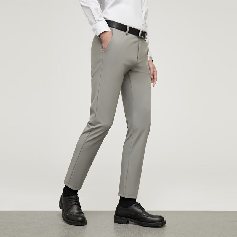 YOUNGOR [Cool Sun Protection] Men's Spring And Summer High-Elastic Business Casual Pants, Outdoor Slim-Fit Versatile Trousers 320126D