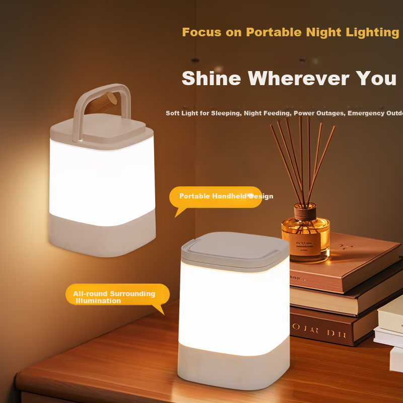 Du Pai Rechargeable Night Light, Baby Feeding Night Lamp, Bedroom Bedside Lamp, Ambient Light, Touch-Controlled, Sleep Companion, Long Battery Life, Tap Light