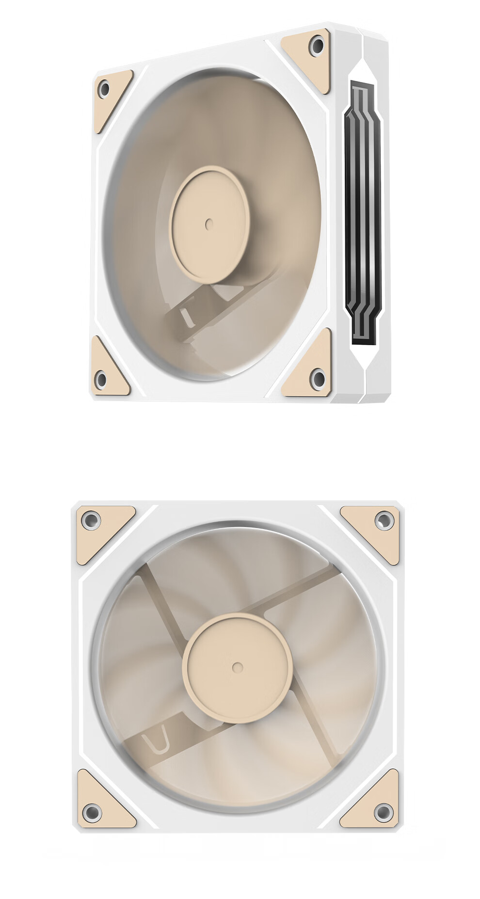 Segotep Muyu 12 White Light Infinite Mirror Fan (White Lighting Effects, PWM Temperature Control, Wooden Blade, Shock-Absorbing 9 Blade Desktop Computer Case Fan) 6