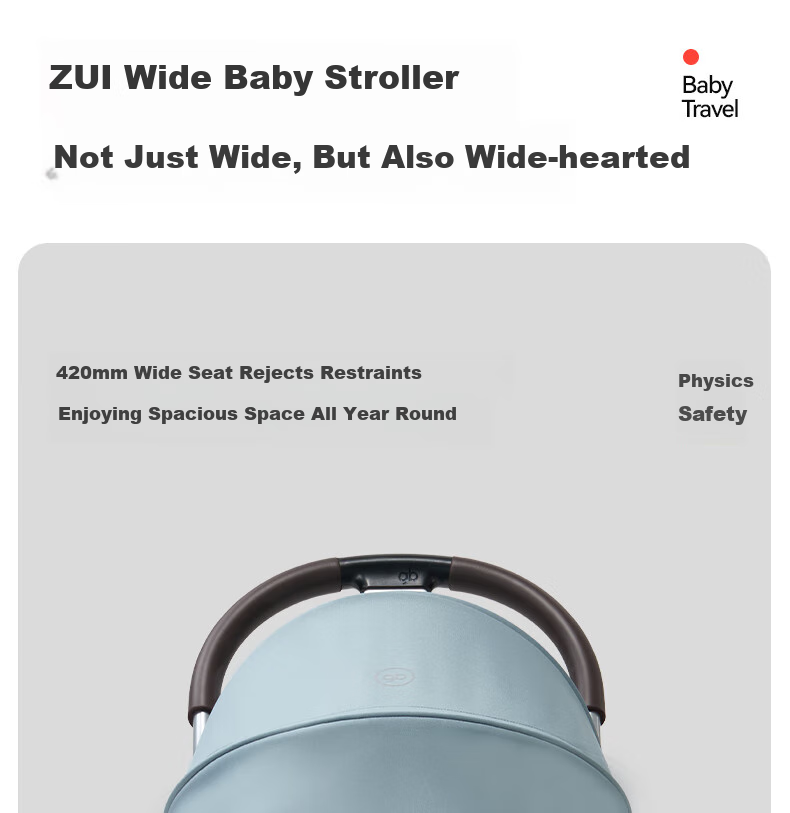 Gb Stroller, Lightweight, Can Sit And Lie Down, Portable, Wide, Baby Pushchair, Kunpeng D1801, Elegant Gray 4