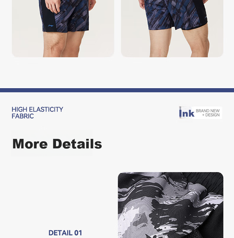 Li-Ning Men's Swim Trunks, Anti-Embarrassment Two-In Hot Spring Swim Trunks And Swimwear Set, Swimming Equipment, 0203 Black And Gray, 2XL 21