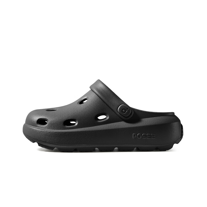 Puxi Cheese Splat Sensation Hollow Out Women's Thick Sole Sandals Beach Open Toe Slippers Outdoor Couple Reef Black Size 39-40