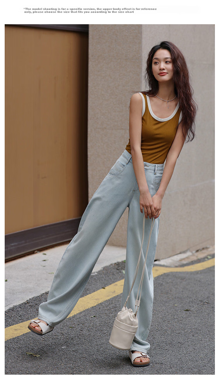 Dme High-Waisted Flared Jeans, Summer Loose-Fitting Slimming Lantern-Shaped Harem Jeans for Wome 9