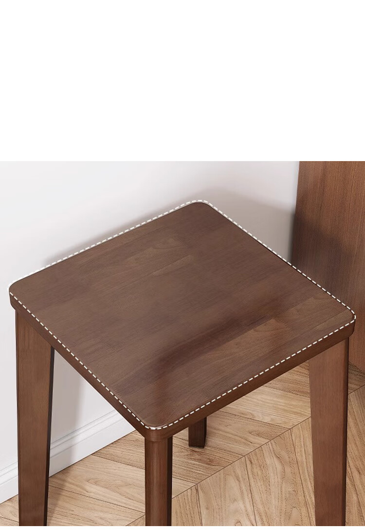 Yupin Stool, Household Square Stool, Dining Chair, Small Stool, Stackable Soft Cushion Stool, HK5167, Two-Piece Set 4