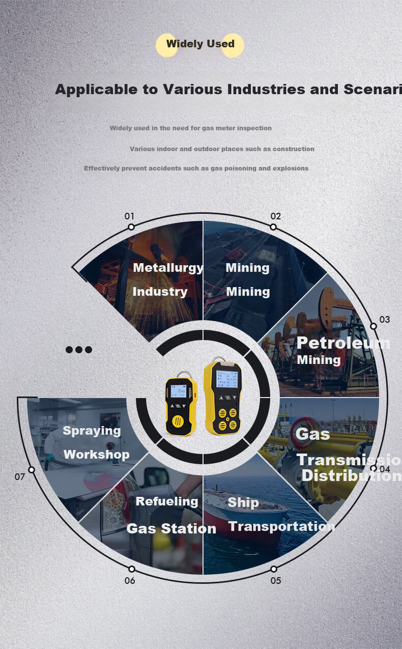 BAOSHIAN Four-In Gas Detector Toxic And Harmful Gas Detection Combustible Oxygen CO Hydrogen Sulfide Concentration Alarm 6
