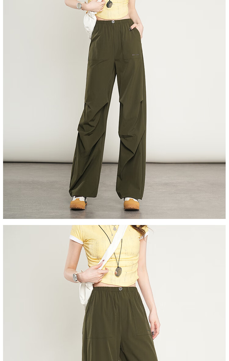 BOPRUIEY Women's Work Pants 2025 Summer Thin Convertible Narrow Leg Sports Hiking Casual Straight Leg Paratrooper Pants 18