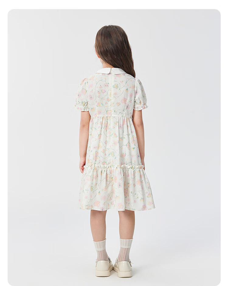 BALABALA Girls' Dress, Summer 2025, Big Girls' Hand-Painted Floral Dress [Same As In-Store], 202225111044 9
