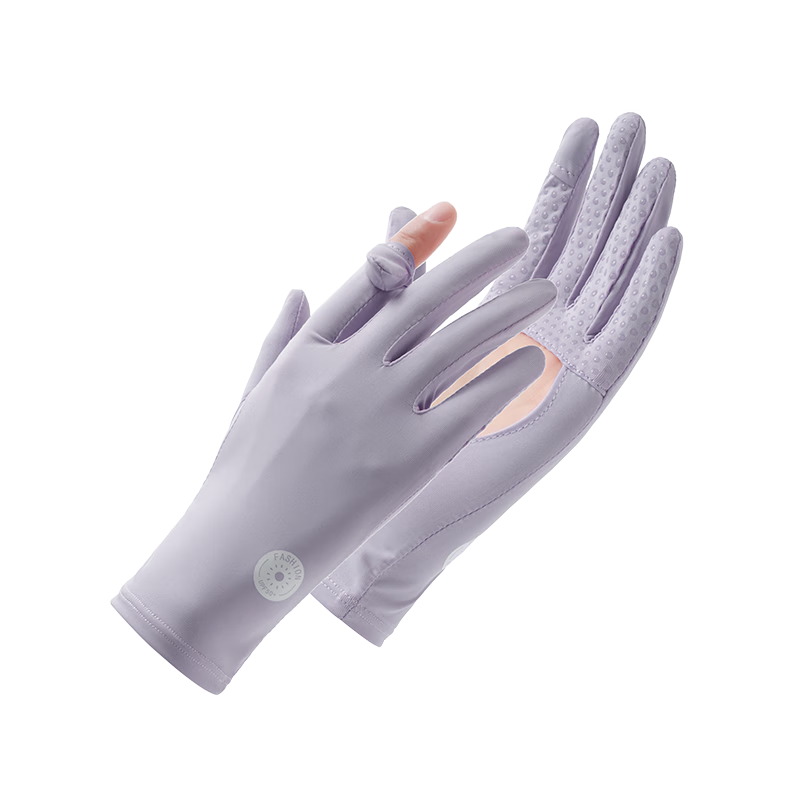 Jian Cai Women's Summer Thin Sunscreen Gloves Driving Cycling Non-slip UV Protection Touchscreen Hollow Palm Breathable Ice Silk