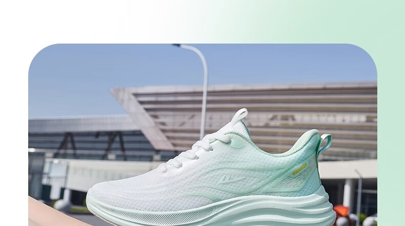 Warrior Women's Shoes, Spring And Summer New Style Breathable Mesh Sneakers, Soft-Soled Shock-Absorbing Running Shoes for Women, 4636 White Blue, Size 37 28