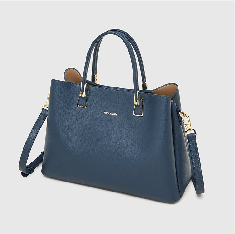 Pierre Cardin Women's Handbag, Holiday Birthday Gift, High-Quality Fashion Cowhide Tote Bag, Shoulder Crossbody Bag, Apricot Color, Gift Box Included 13