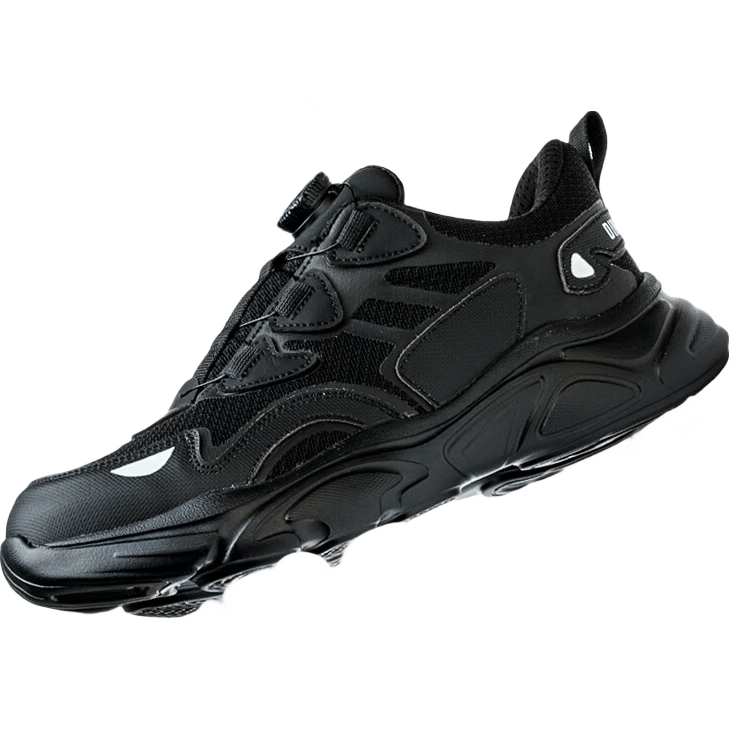 Dinggu Safety Shoes for Men, Lightweight Intelligent Buckle Anti-Smashing Anti-Puncture Steel Toe Work Shoes JD1168hei38