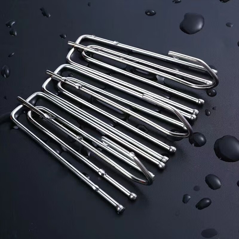 Крючки для штор Mingju, 4-зубые, из оцинкованной стали, аксессуары для штор, упаковка 24 шт.