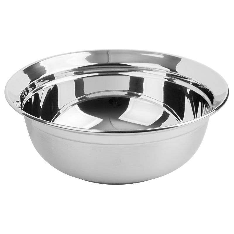 Banwu Life 316 Stainless Steel Food Grade Soup Bowl 20cm Large Steaming Bowl Household Rice Bowl Salad Bowl Noodle Bowl