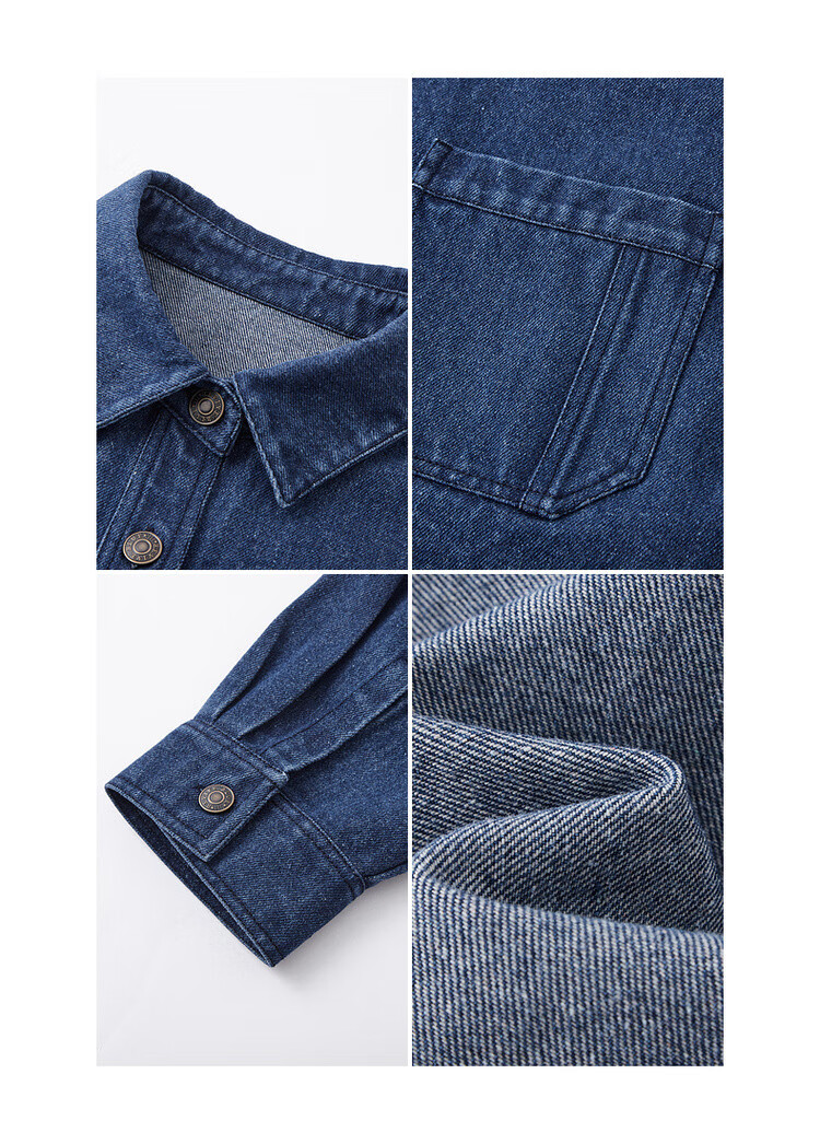 Dme [Retro Moisture-Wicking] Spring Cloud-Feel Cotton Vintage Washed Lapel Relaxed Loose-Fitting Concealing Women's Denim Jacket 9