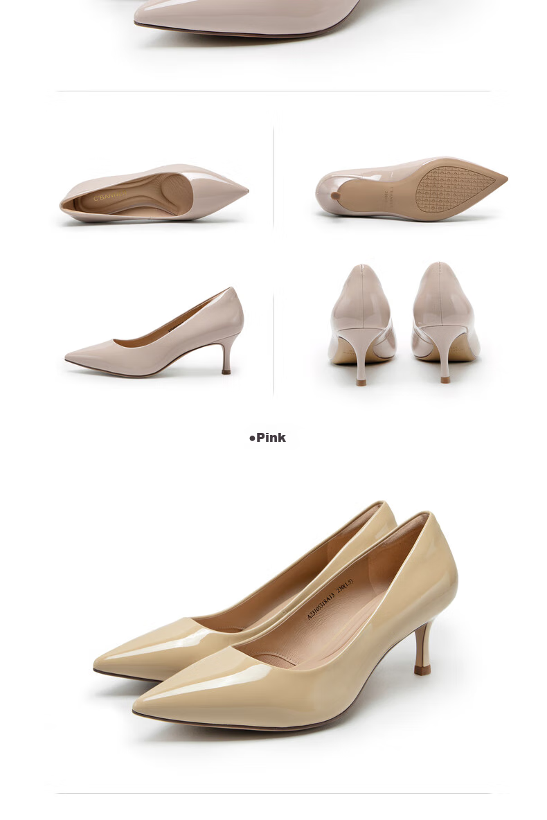 C.BANNER [Silent Series] Cloud-Soft Shallow Mouth Thin Heel Fashion Pumps A23105318, Red, Size 35 7