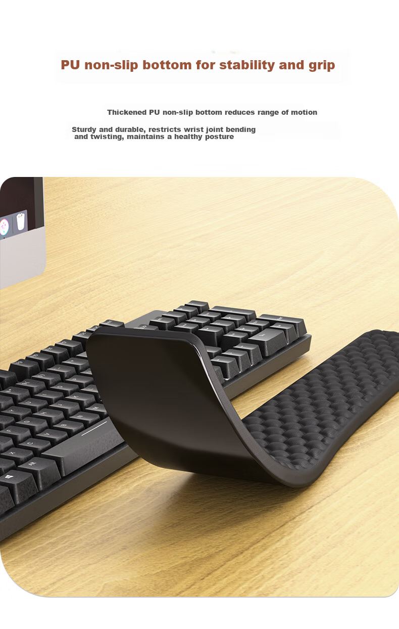 ECOLA 3D Textured Massage Gel Pad, Breathable Soft Comfortable, Antibacterial Rebound Memory Foam, Ergonomic Wrist Rest Keyboard Pad 8