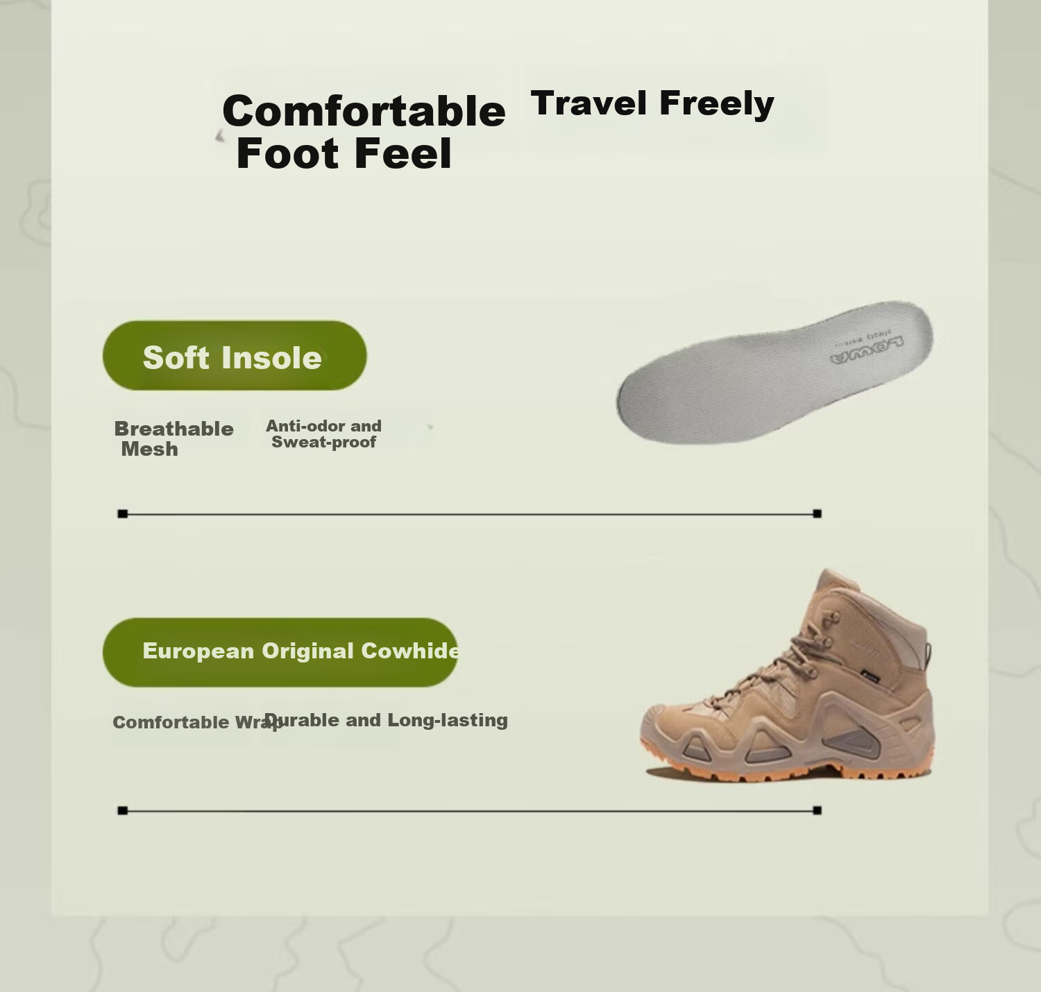 LOWA German Tactical Boots, Hiking Shoes MK1, Outdoor Professional Trekking Shoes GTX, Professional Waterproof And Non-Slip, Sand Color, Size 43.5 8