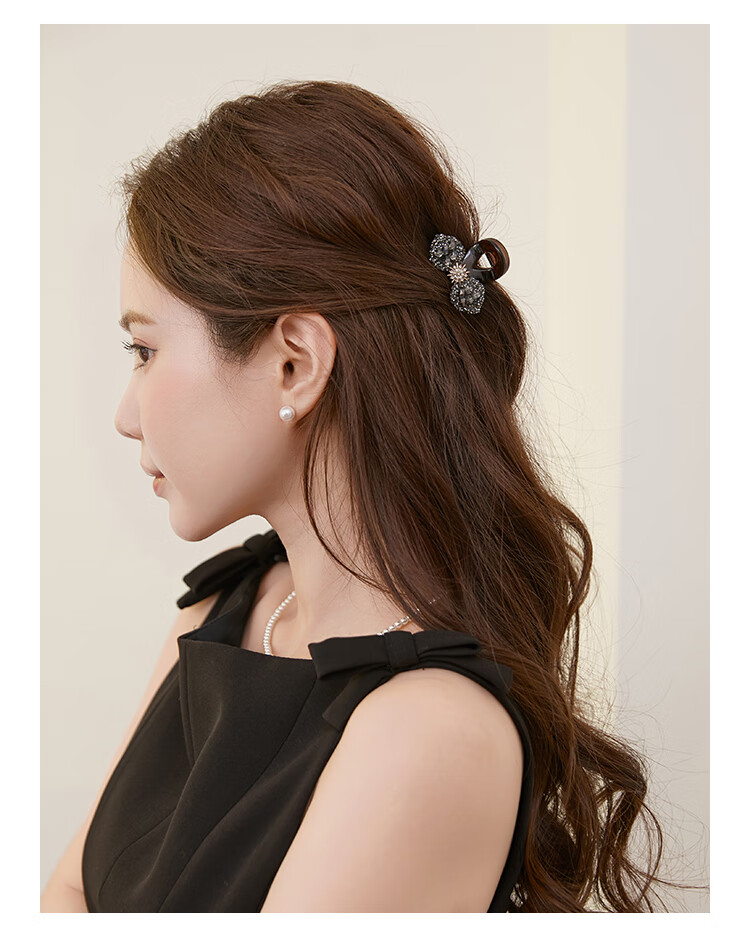 CHIMERA Half-Up Hair Claw Clip Delicate Bow Hair Clip Hairpin for Thin Hair Bangs Hair Accessory Women's Birthday Gift 6