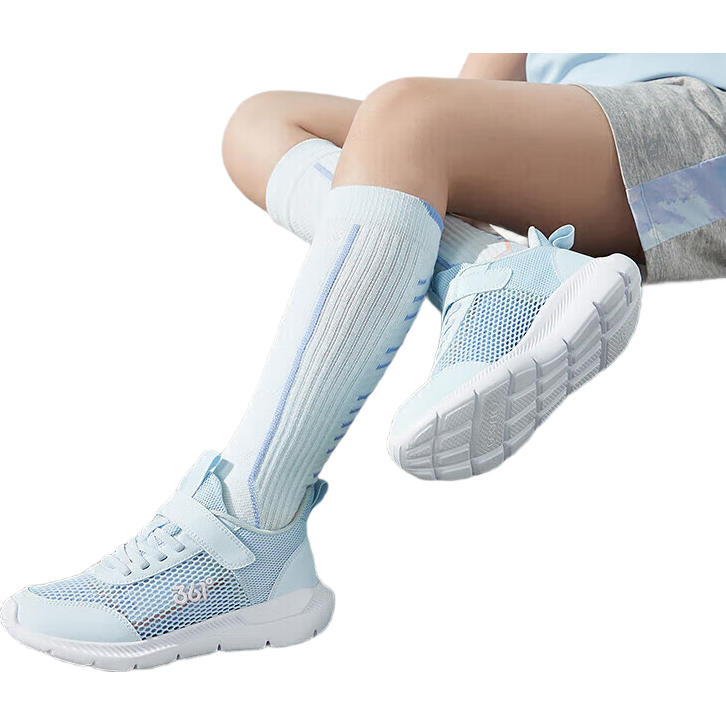 361° Children's Running Shoes, Summer 2026, for Boys And Girls Aged 3-12, Lightweight, Large Mesh, Blue, Size 38