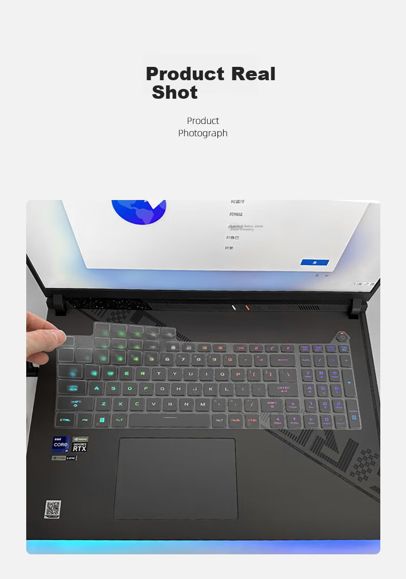 Jiasu ROG Gun God 9plus/9plus Ultra Edition Keyboard Cover, Laptop Keyboard Protective Film, Keyboard Dust Cover, Highly Transparent Invisible 1