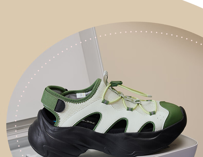 361° Sports Slippers, Thick-Soled Crocs-Style Clogs for Women, Summer Outdoor Water-Walking Mary Jane Sandals, 682526715-1 27
