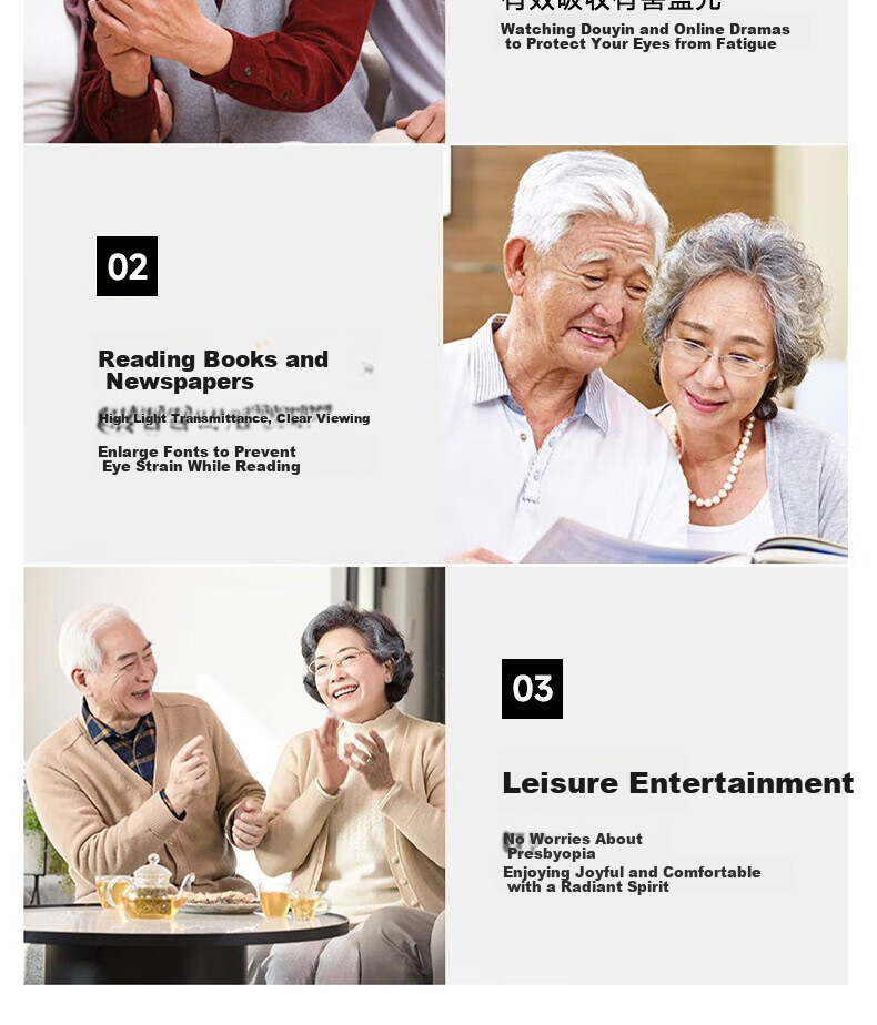 Boshide Reading Glasses, Foldable Reading Glasses, Progressive Multi-Focal Anti-Blue Light, Foldable Full-Frame [Silver], +4.00 Diopters 5