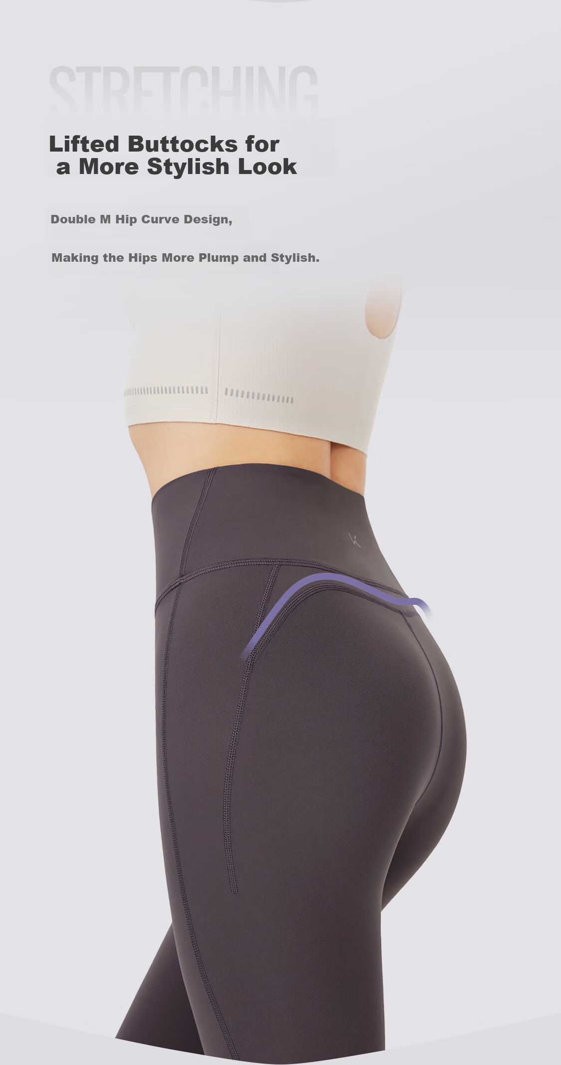 Keep Yoga Pants for Women, High-Waisted Butt-Lifting Leggings, Pilates Dance Fitness Pants, Workout Tights for Outdoor Wear, Distant Mountain Gray, Size M 9